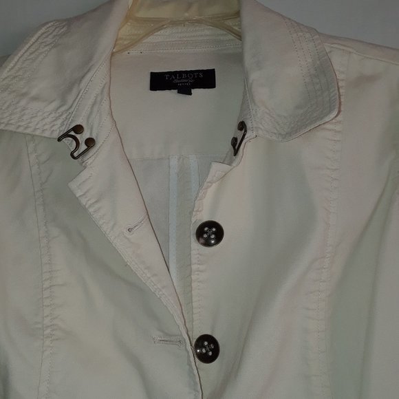 Talbots Cotton Blend Belted Blazer/Jacket - Picture 4 of 10